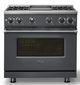 Viking® 7 Series 36" Cast Black Pro Style Natural Gas Range with 12" Reversible Griddle-3