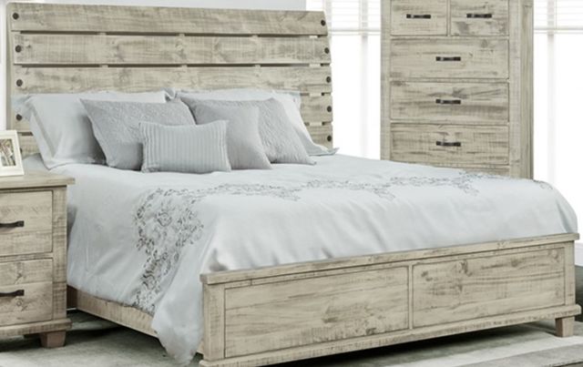 TEI Eagle Bluff Natural Washed Queen Panel Bed