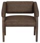 International Furniture Direct Murcia Brown/Lacquer Brown Upholstered Accent Chair-1