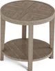 Flexsteel® Chevron Stone Gray Round End Table-0