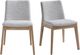 Moe's Home Collection Deco 2-Piece Light Grey Oak Dining Chair Set-4