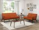 Homelegance® Carlson Dark Walnut/Orange Sofa-1