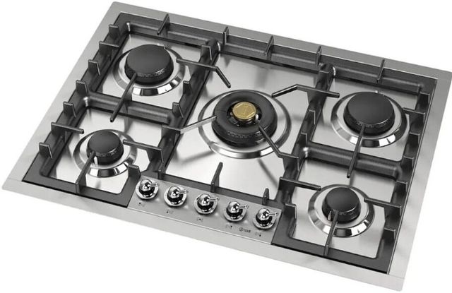 Ilve Nostalgie II 30” Stainless Steel Gas Cooktop with 5 Burners-2