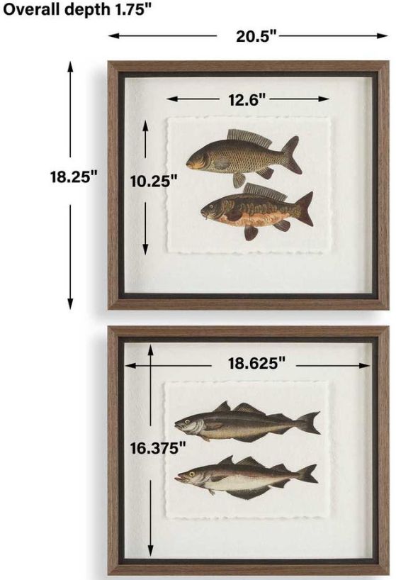 Uttermost® The Catch 2-Piece Framed Print Art Set-2