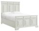 Elements International Bridgestone Antique White Queen Panel Bed-1