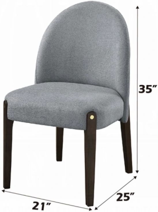 ACME Furniture Clayten 2-Piece Espresso/Gray Side Chair Set-2
