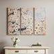 Olliix by Madison Park Gleeful Bloom Yellow 3 Piece Yellow Hand Embellished Printed Canvas Set-3