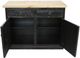 American Heartland Manufacturing Rustic Antique Black Kitchen Island-3