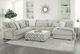American Wholesale Furniture Cloud Heights 3-Piece Silver U-Shape Sectional and Chaise-2