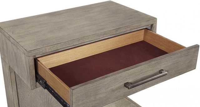 aspenhome® Platinum Gray Linen 1-Drawer Nightstand-2
