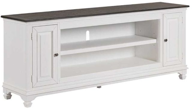Liberty Furniture Allyson Park Charcoal/Wirebrushed White 80" Fireplace TV Console-0