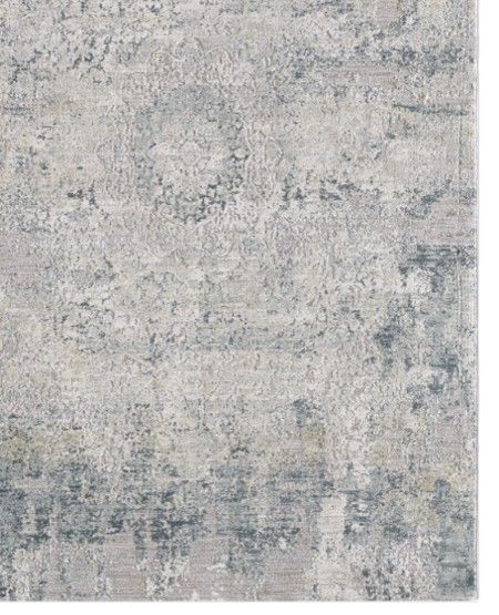 KAS Rugs Peyton Gray Blue Medallion 5'x8' Area Rug-1