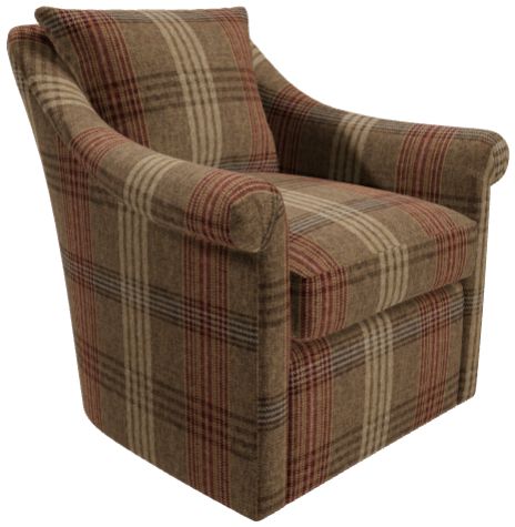 Craftmaster® Customizable New Traditions Sloped Arm Swivel Chair-2