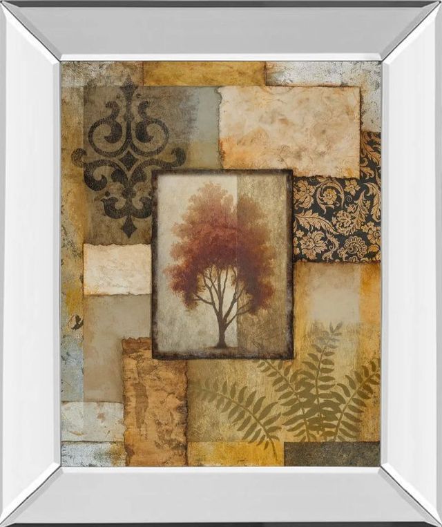 Classy Art Red Tree Patch by Promotional Line Mirror Framed Wall Art-0