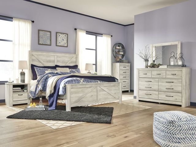 Signature Design by Ashley® Bellaby 5-Piece Whitewash King Bedroom Set