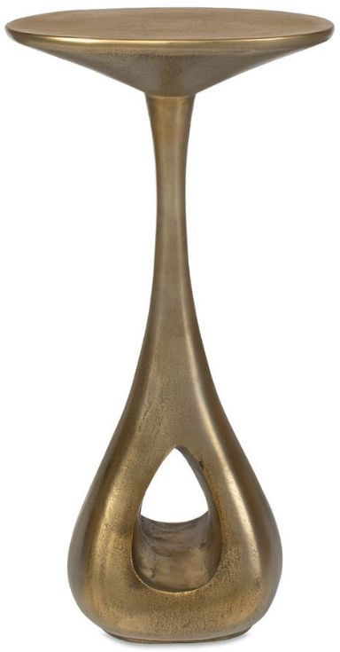 Uttermost® Tolstoy Antique Brass Metal Indoor-Outdoor Accent Table-3