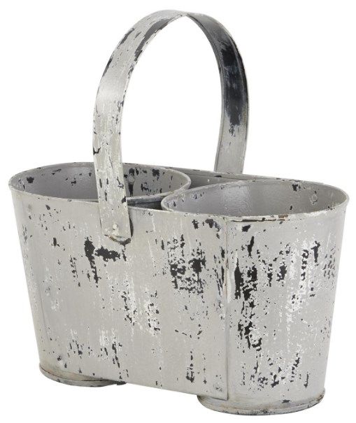 Deco Marche White Vintage Planter-1