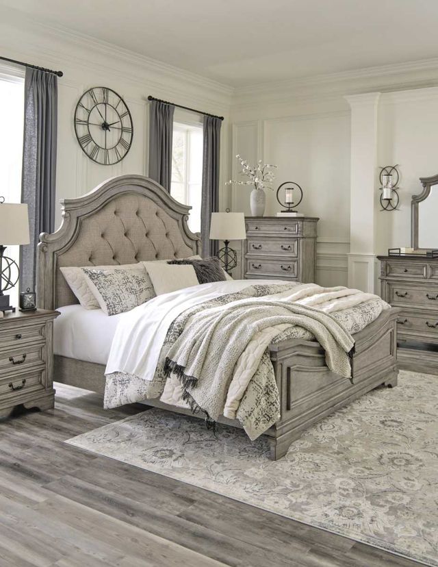 Signature Design by Ashley® Lodenbay 2-Piece Antique Gray Queen Panel Bed Set-3