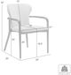 Armen Living Klarissa Cream/Walnut Dining Arm Chair-2