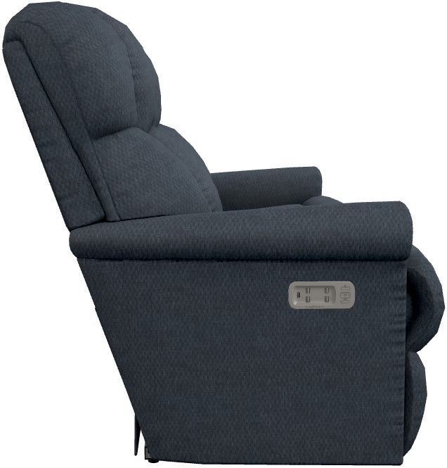 La-Z-Boy® Pinnacle Navy Power Wall Reclining Loveseat with Headrest and Lumbar-2