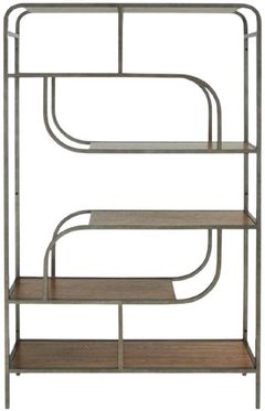 Bibliothèque Jaddon de Signature Design by Ashley® - Argent Antique/Brun