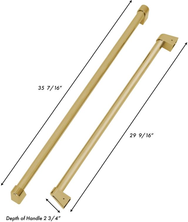 ZLINE Autograph Edition 36" Champagne Bronze Refrigerator Handles-1