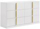 Coaster® Ines 5-Piece Gray/White High Gloss Eastern King Panel Bedroom Set-2