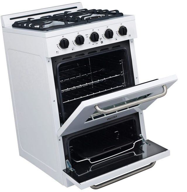 Unique® Appliances Classic 24" White Freestanding Liquid Propane Gas Range-3