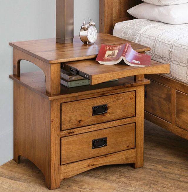 Country Classic Collection Customizable Mission 2-Drawer Nightstand-1