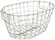 A & B Home Grafton Antique White Oval Wire Basket-0