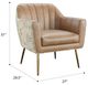Emerald Home Ophelia Gold/Saddle Accent Chair-2