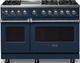 Viking® 5 Series 48" Slate Blue Pro Style Dual Fuel (NG) Range with Polished Chrome Trim-0