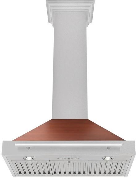 ZLINE 30" Stainless Steel Wall Mounted Range Hood with Copper Shell-1