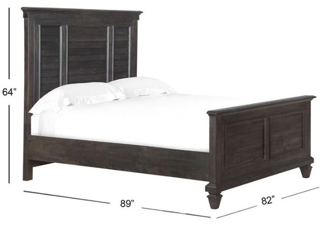 Magnussen Home® Calistoga Weathered Charcoal King Shutter Panel Bed-2