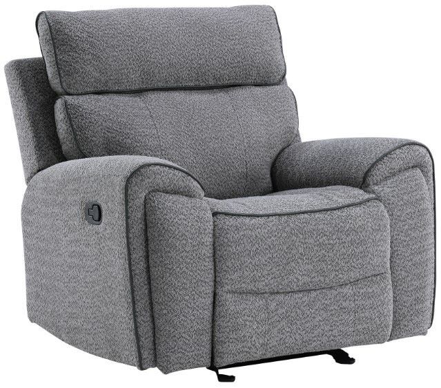New Classic® Home Furnishings Omni Gray Manual Glider Recliner-0