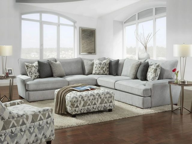 Fusion Furniture Alton Silver Mountain View Cement Gray/White Accent Chair-1