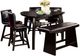 Furniture of America® Hurley 6-Piece Black Dining Table Set-0