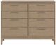 Whittier Wood® Furniture Bailey Almond 60" Dresser-3