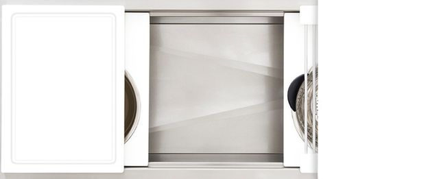 The Galley® Designer White Resin Ideal Workstation 4S with Five Tool Culinary Kit-0
