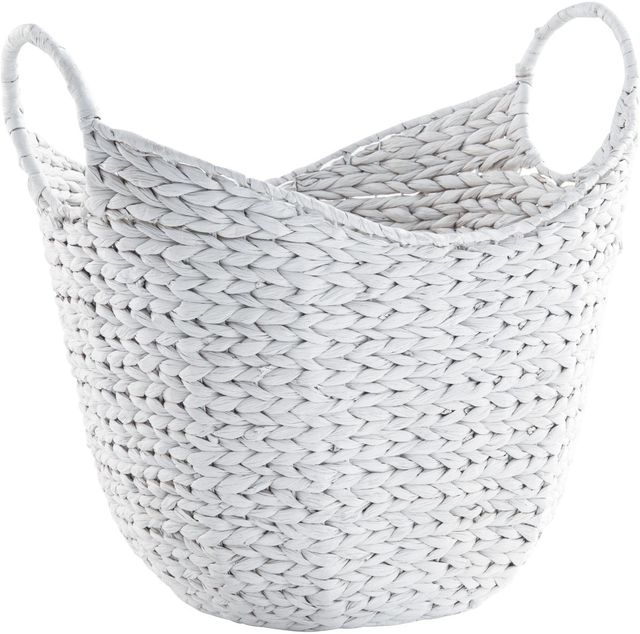 Signature Design by Ashley® Perlman 2-Piece Antique White 18" Basket Set-0