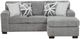Affordable Furniture 6000 Posh Gray Sofa Chaise-2