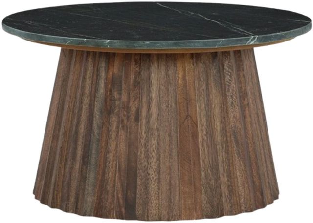 Signature Design by Ashley® Ceilby Black Coffee Table with Warm Brown Base-0