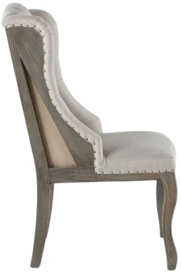 Home Trends & Design Upholstered Dining Off-White Canvas Satine Dining Chair-2