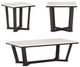 American Wholesale Furniture Stephen 3-Piece Black/White Occasional Table Set-0