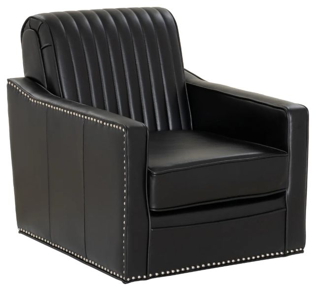 Powell® Carter Black Swivel Accent Chair-0