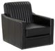 Powell® Carter Black Swivel Accent Chair-0
