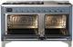 Ilve® Majestic III 60" Blue Gray Pro Style Dual Fuel Liquid Propane Range with Triple Glass Door and Chrome Trim-1