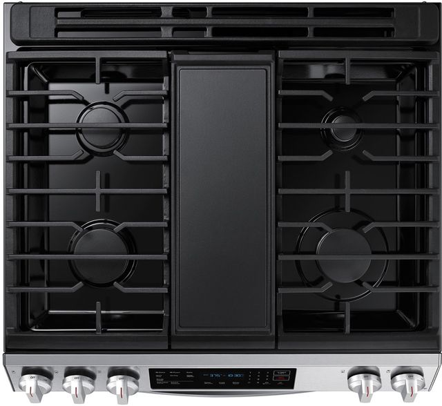Samsung Bespoke 30" Fingerprint Resistant Stainless Steel Slide In Gas Range-3