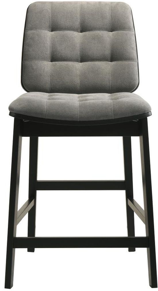 Coaster® Redbridge 2-Piece Black/Gray Upholstered Counter Stool Set-4