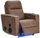 Signature Design by Ashley® Flinlock Caramel Power Glider Recliner with Audio System-2